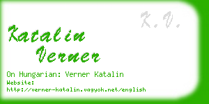 katalin verner business card